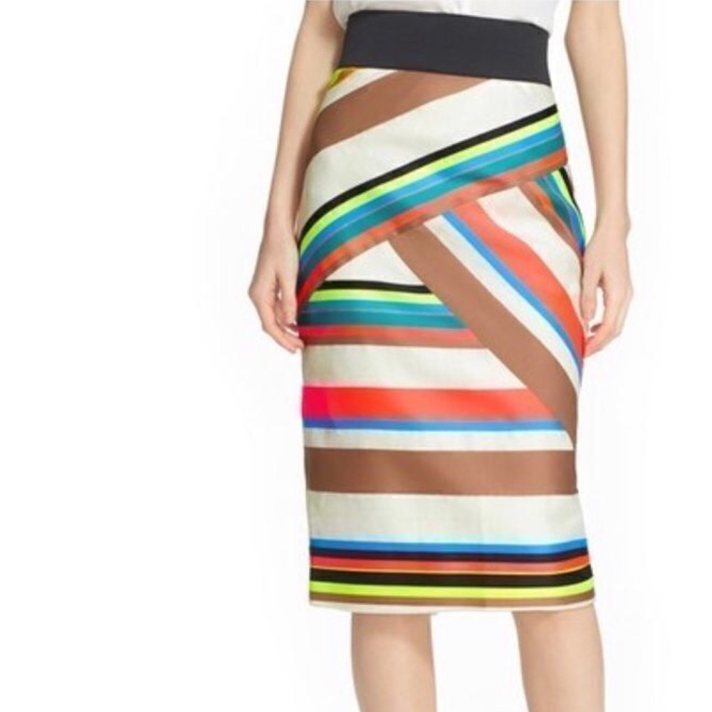 Milly ribbon striped skirt Sz 4